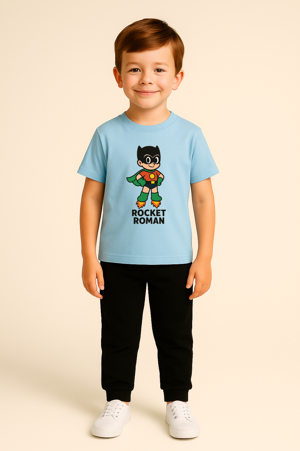 ROCKET ROMAN T SHIRT SKY BLUE