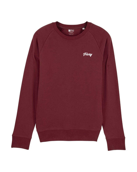 MENS CHEST LOGO SWEATSHIRT BURGUNDY WHITE