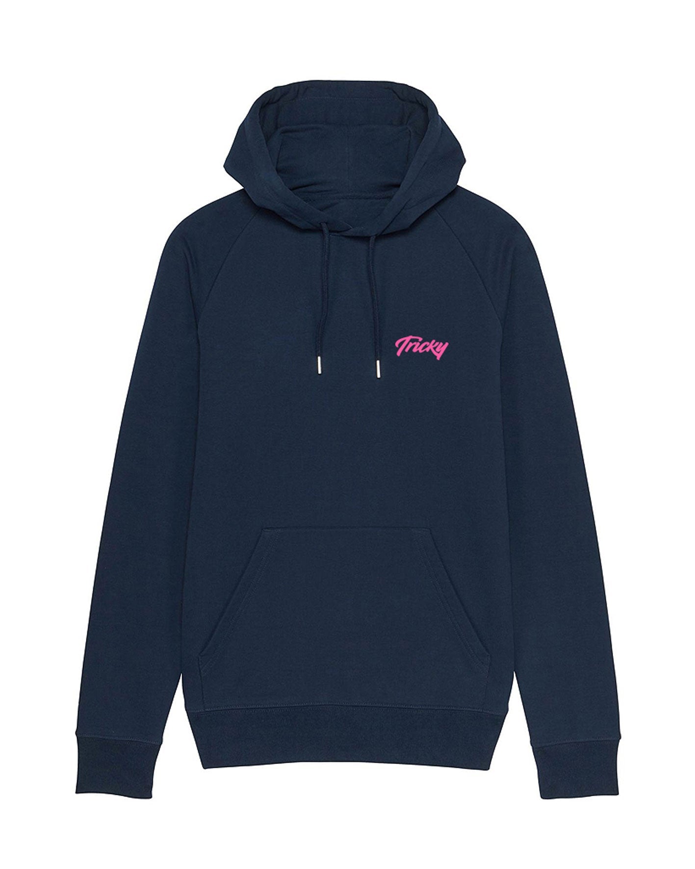 MENS ORIGINAL CHEST LOGO HOODED TOP NAVY PINK