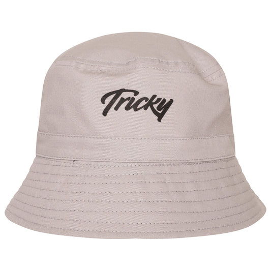 TRICKY SMALL LOGO BUCKET HAT GREY