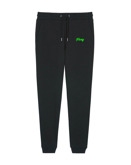 MENS SMALL LOGO JOGGER BLACK NEON GREEN