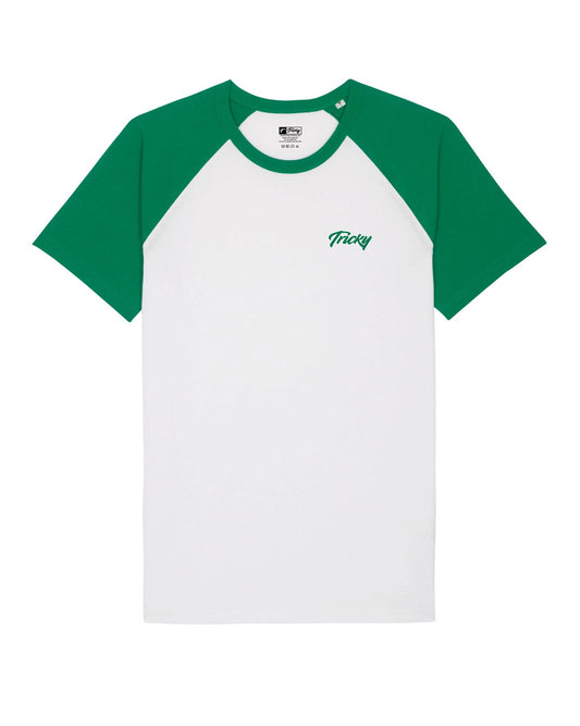 BASEBALL T SHIRT CHEST LOGO WHITE GREEN