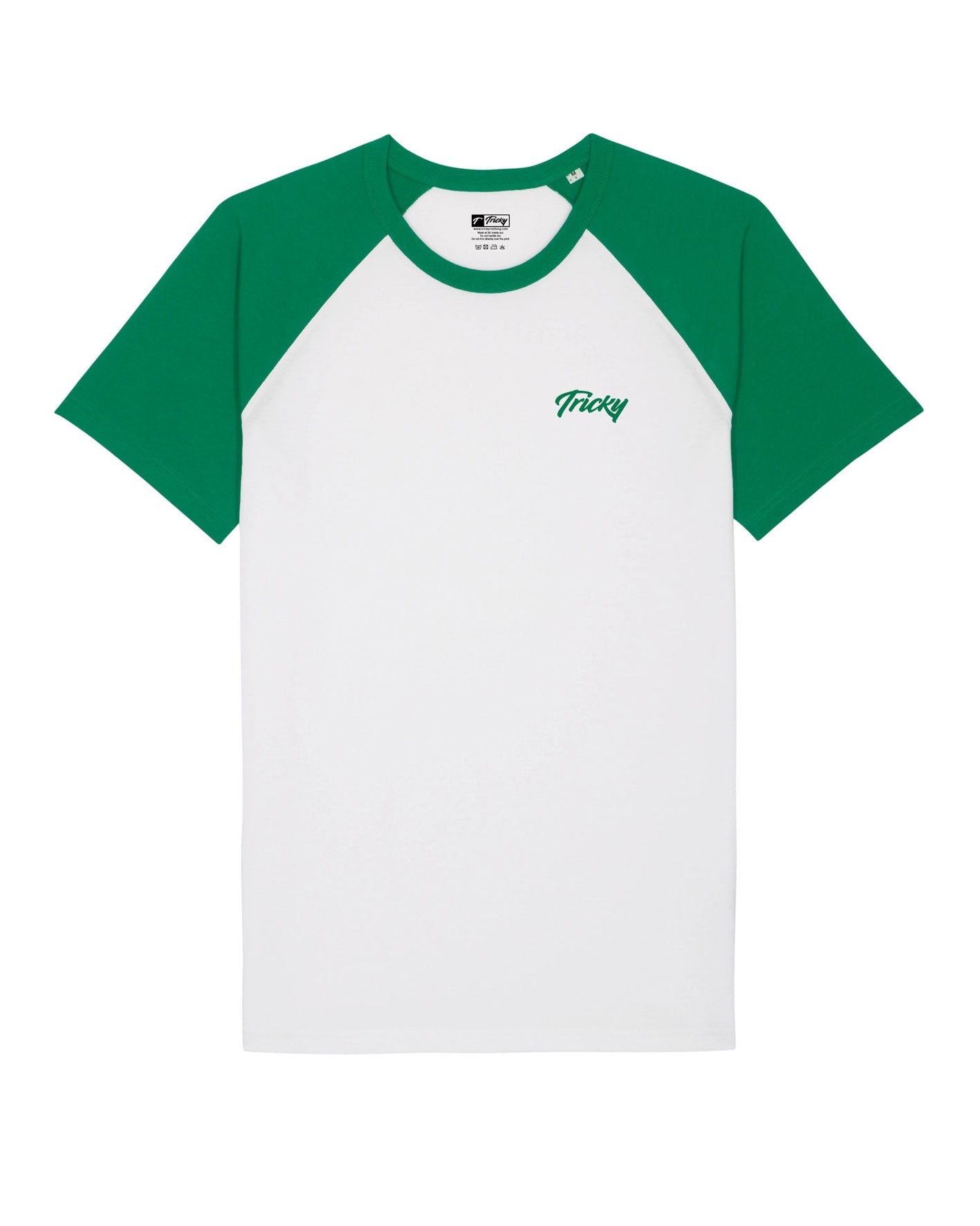 BASEBALL TWINSET CHEST LOGO WHITE GREEN