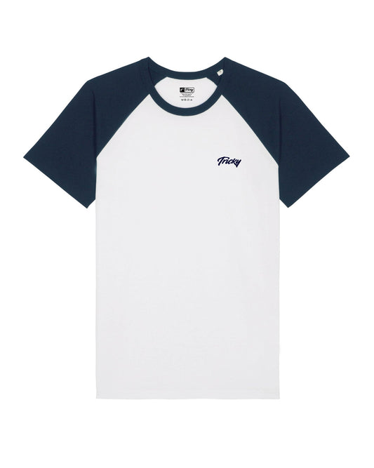 BASEBALL T SHIRT CHEST LOGO WHITE NAVY