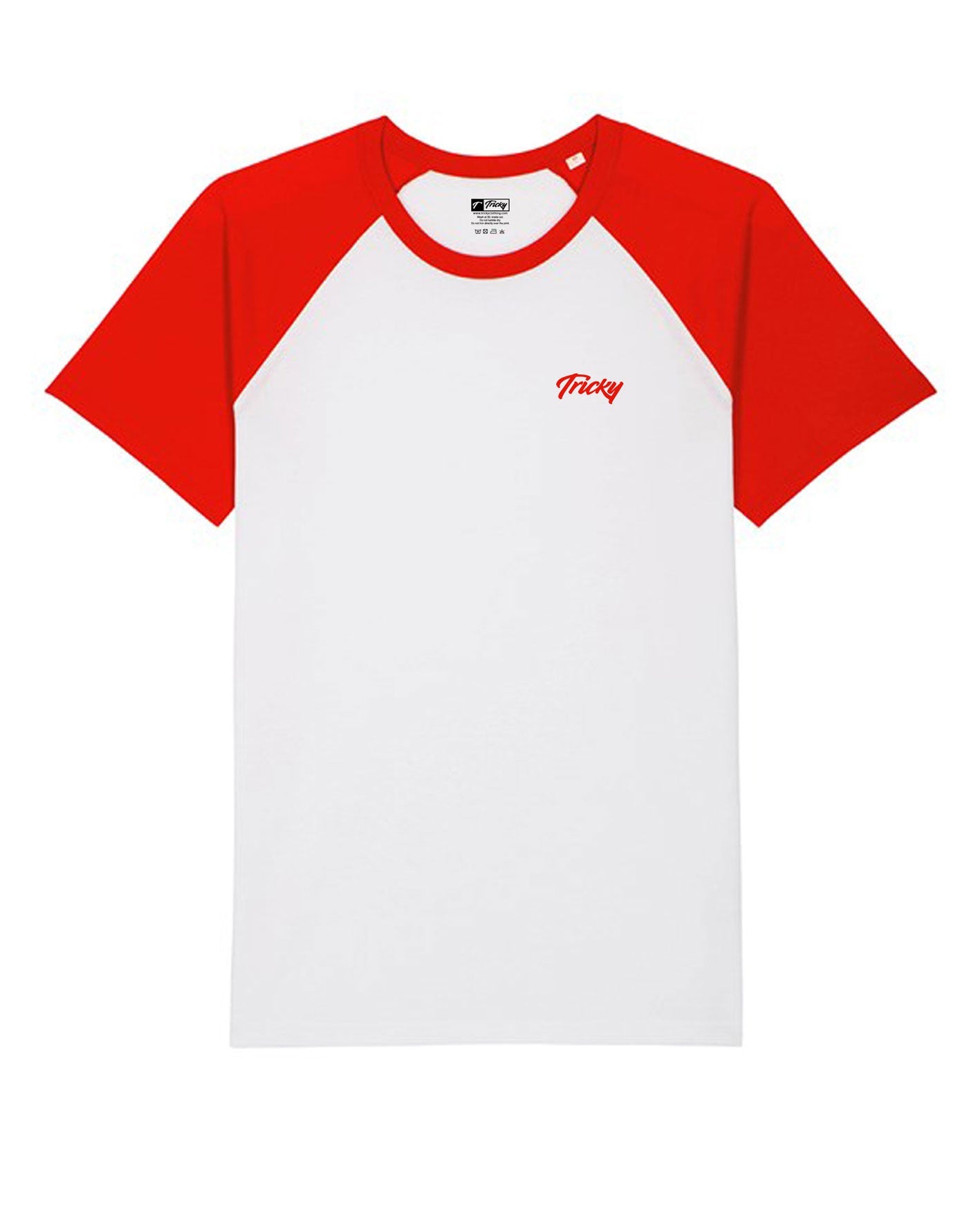 BASEBALL T SHIRT CHEST LOGO WHITE RED