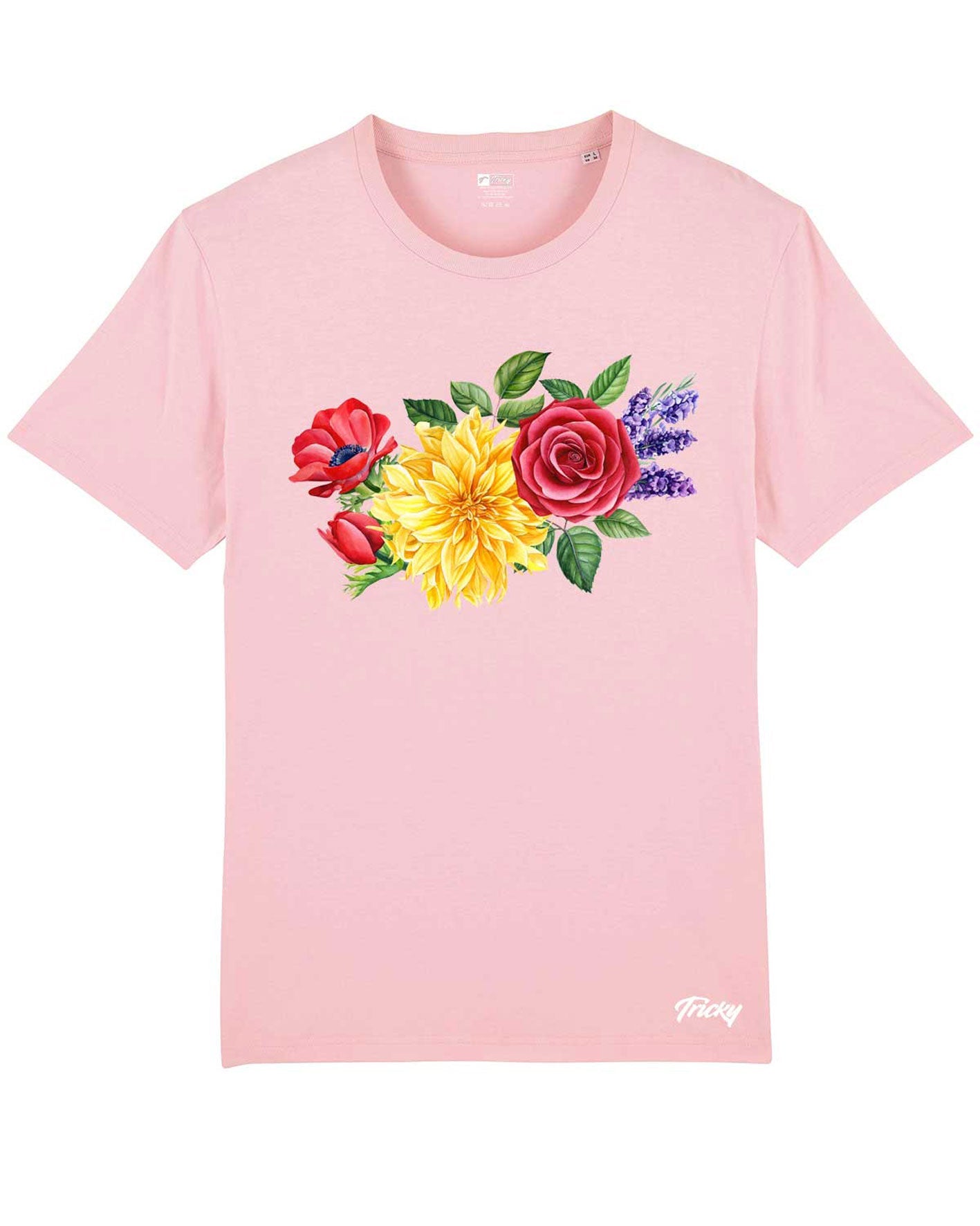 FLOWERS T SHIRT PINK