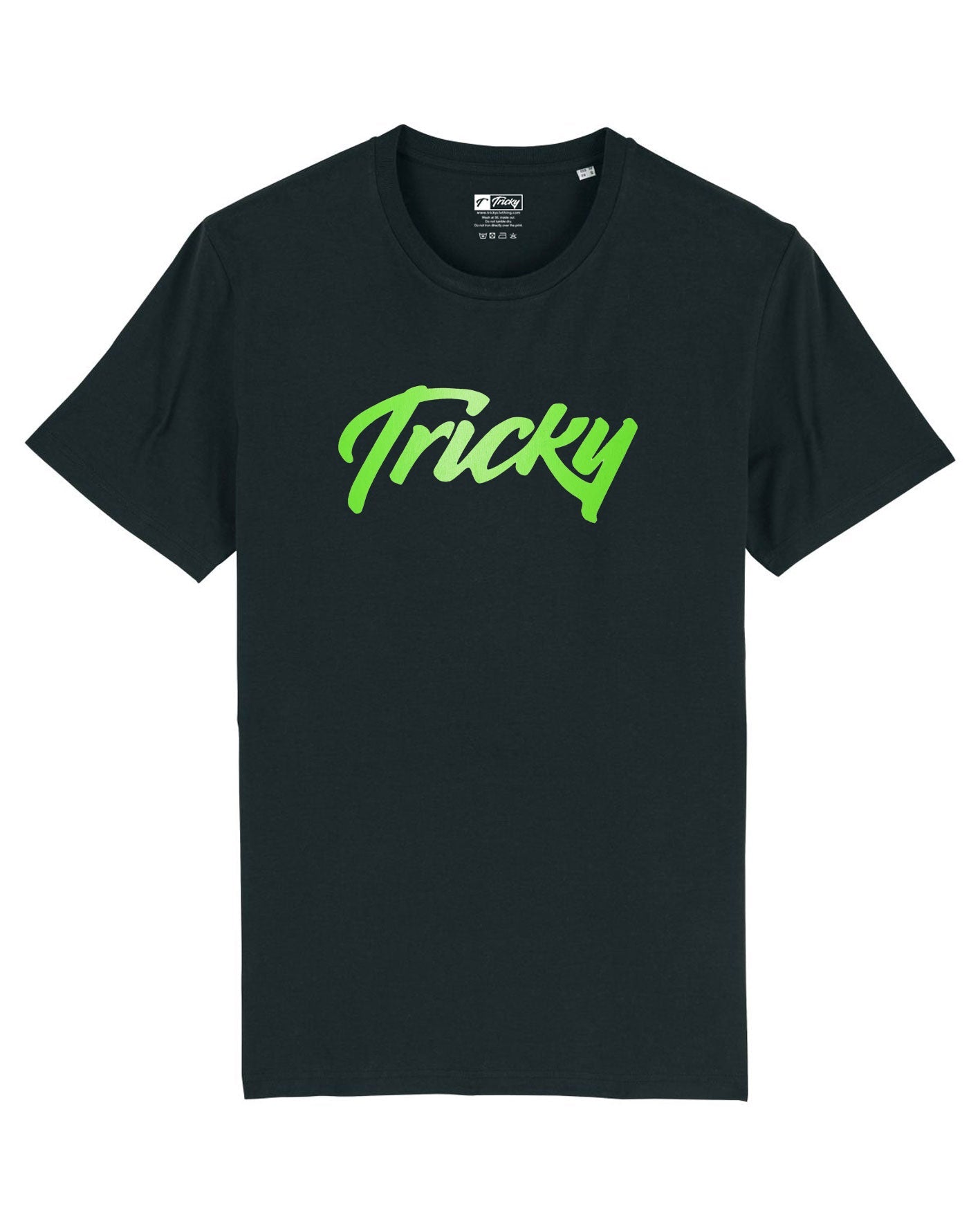 MENS NEON LARGE LOGO T SHIRT BLACK GREEN