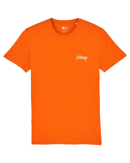 MENS OUTLINE CHEST LOGO T SHIRT ORANGE