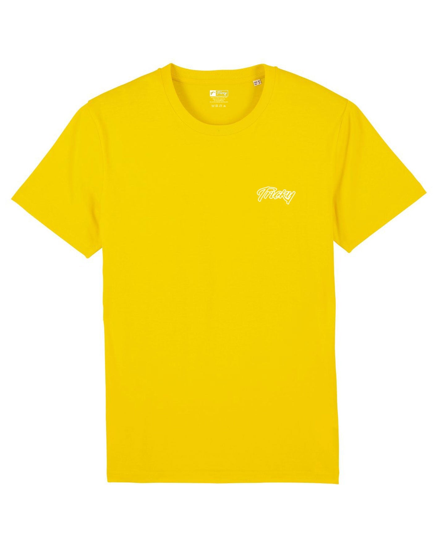 MENS OUTLINE CHEST LOGO T SHIRT YELLOW