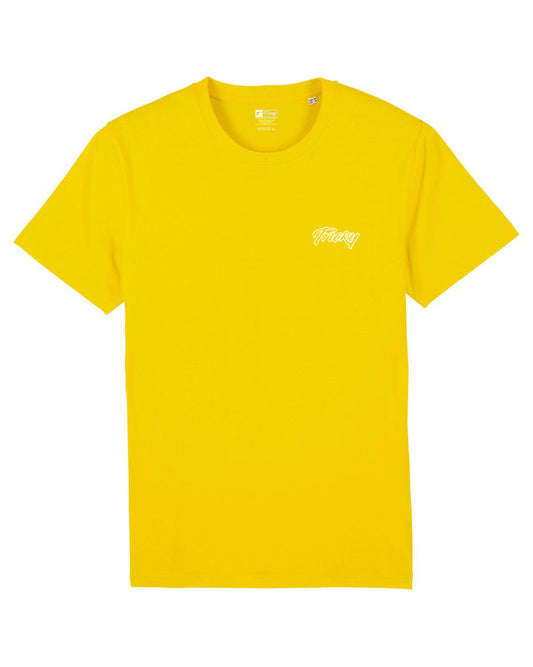 MENS OUTLINE CHEST LOGO T SHIRT YELLOW