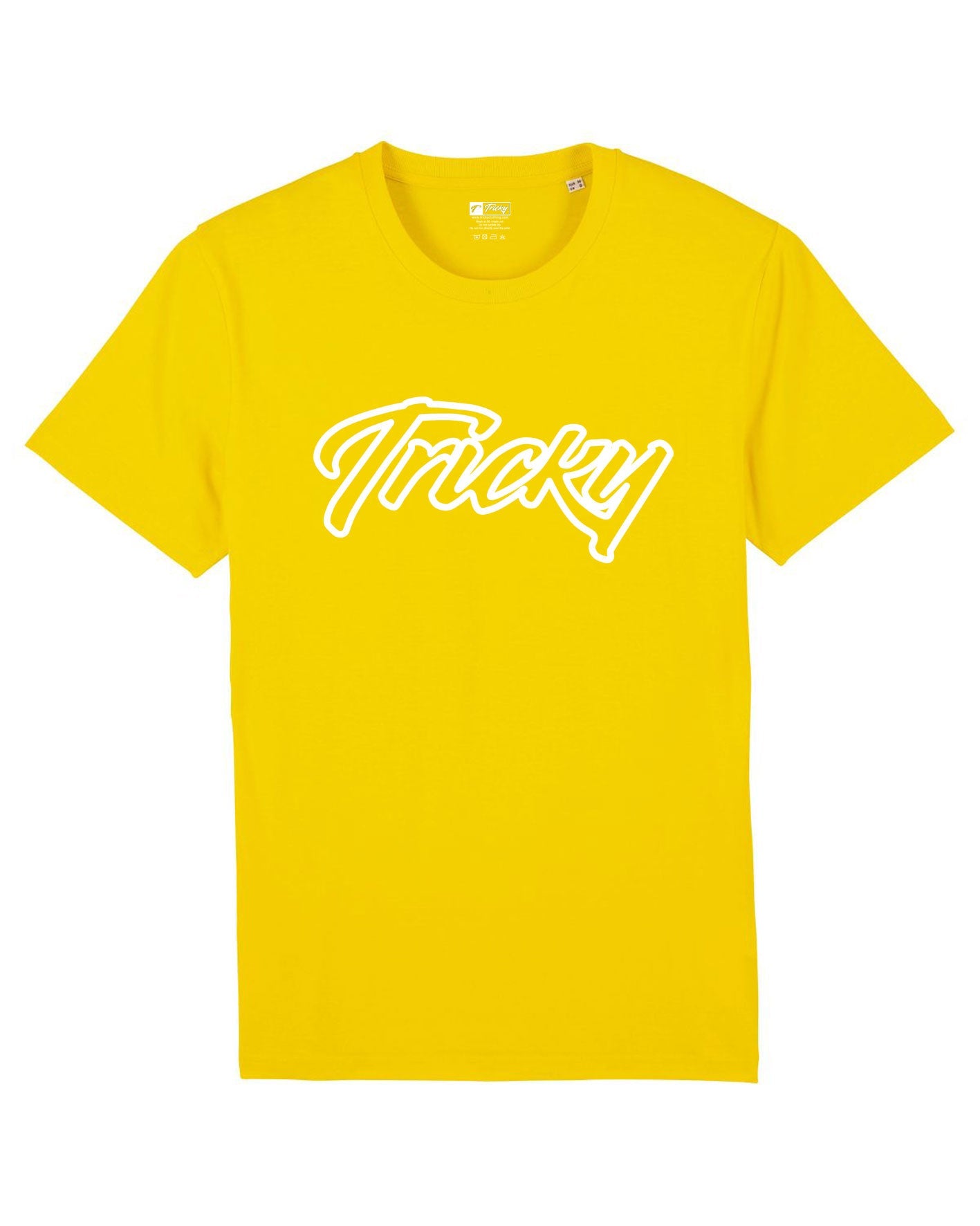 MENS OUTLINE LARGE LOGO T SHIRT YELLOW