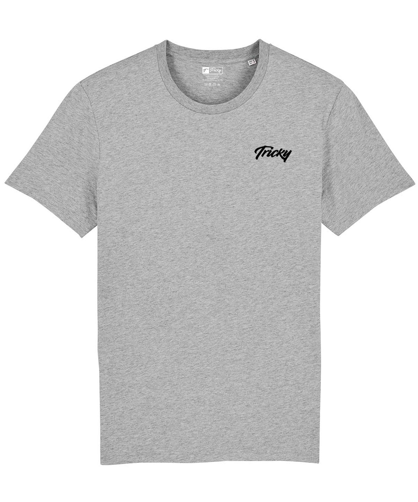 WOMENS ORIGINAL CHEST LOGO T SHIRT GREY BLACK