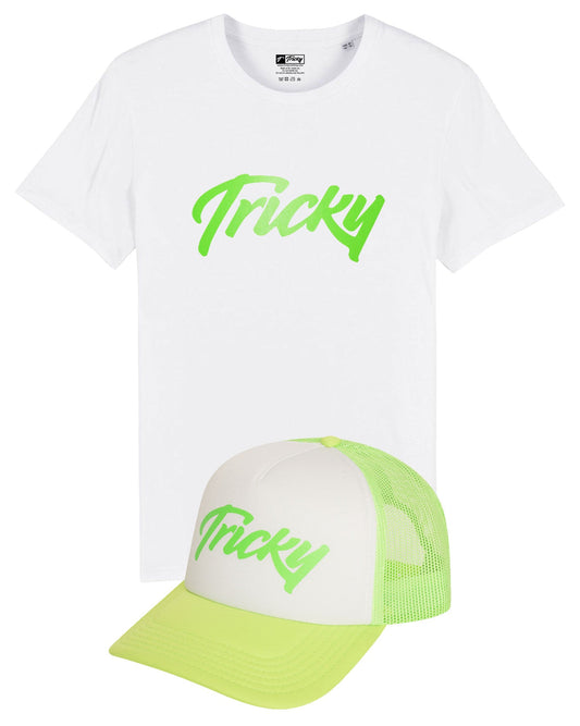 NEON TWINSET LARGE LOGO WHITE GREEN