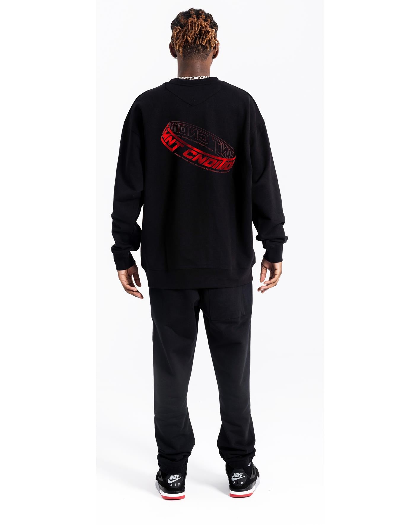 MNT CNDITION ORGANIC CREW SWEATER 0009 BLACK